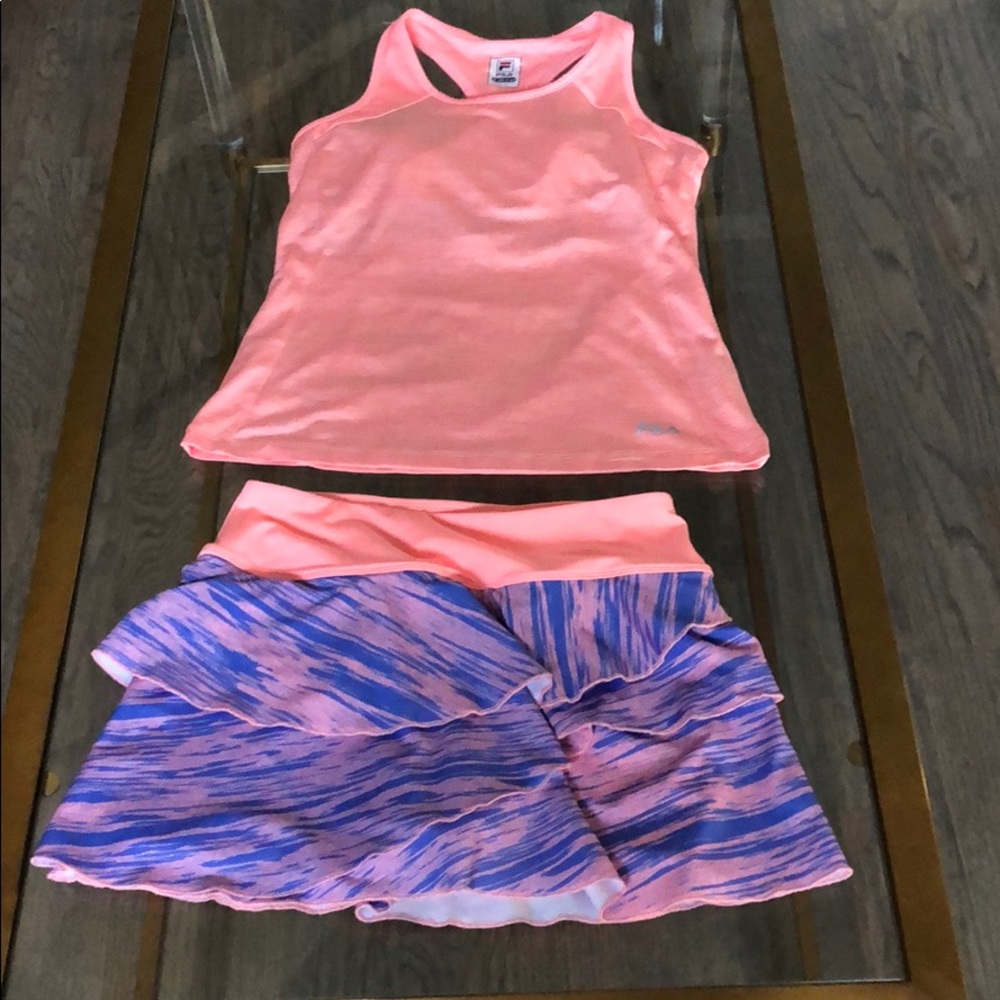 Fila tennis set top and skirt